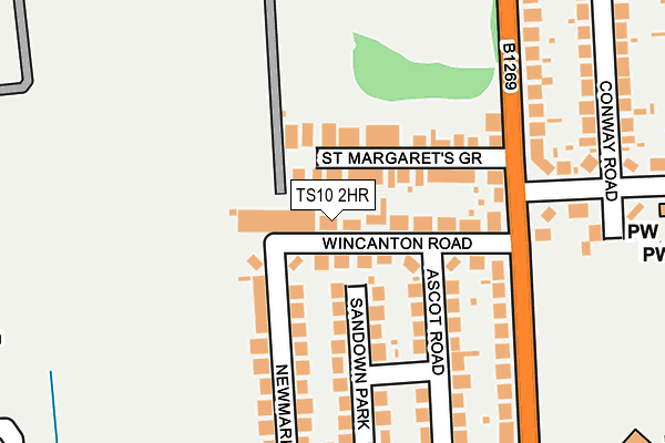 TS10 2HR map - OS OpenMap – Local (Ordnance Survey)