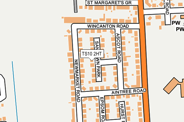 TS10 2HT map - OS OpenMap – Local (Ordnance Survey)