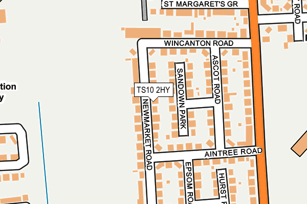 TS10 2HY map - OS OpenMap – Local (Ordnance Survey)