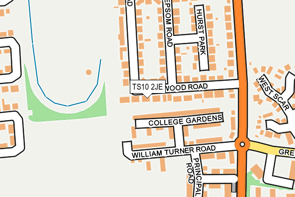 TS10 2JE map - OS OpenMap – Local (Ordnance Survey)