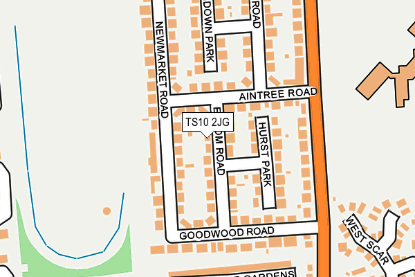 TS10 2JG map - OS OpenMap – Local (Ordnance Survey)