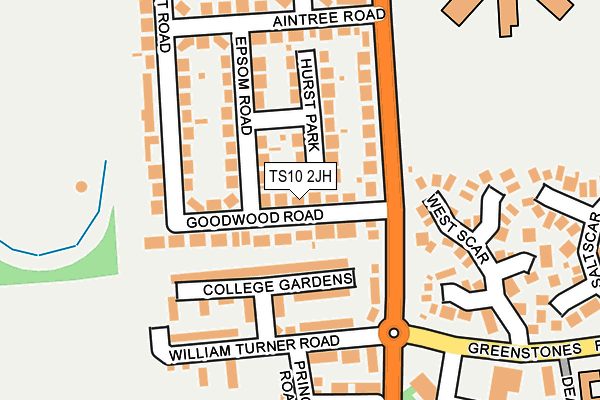 TS10 2JH map - OS OpenMap – Local (Ordnance Survey)