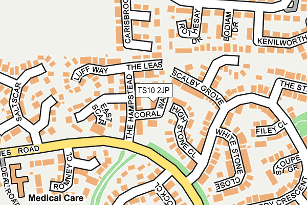 TS10 2JP map - OS OpenMap – Local (Ordnance Survey)