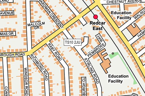 TS10 2JU map - OS OpenMap – Local (Ordnance Survey)