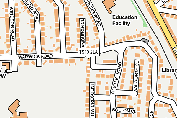 TS10 2LA map - OS OpenMap – Local (Ordnance Survey)