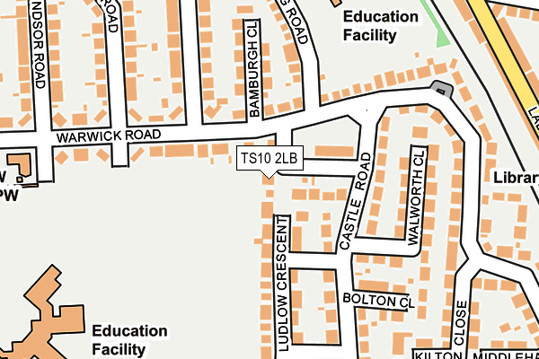 TS10 2LB map - OS OpenMap – Local (Ordnance Survey)