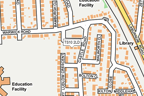 TS10 2LD map - OS OpenMap – Local (Ordnance Survey)