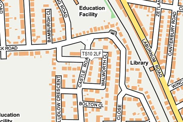 TS10 2LF map - OS OpenMap – Local (Ordnance Survey)