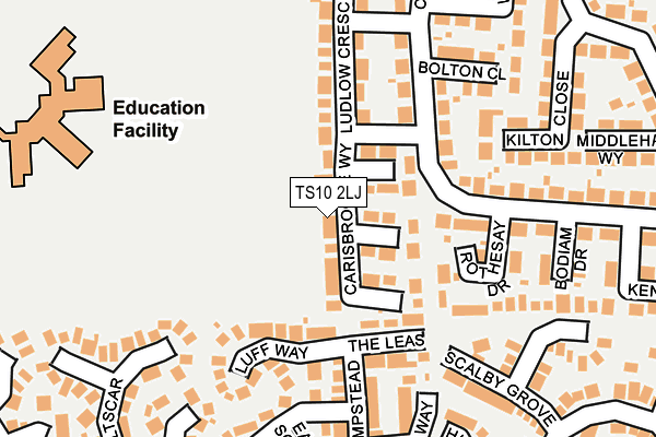 TS10 2LJ map - OS OpenMap – Local (Ordnance Survey)