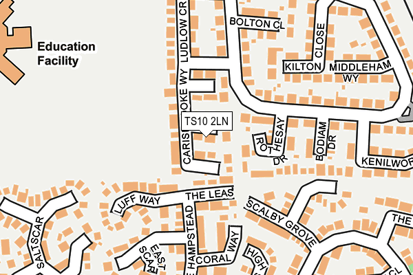 TS10 2LN map - OS OpenMap – Local (Ordnance Survey)