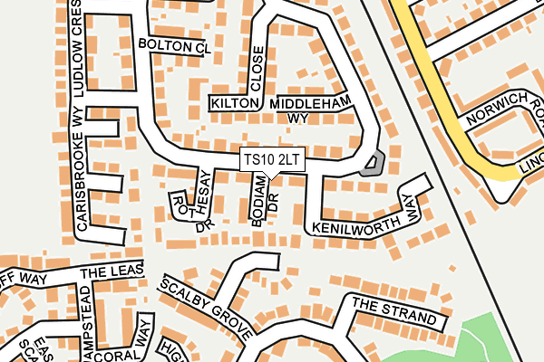 TS10 2LT map - OS OpenMap – Local (Ordnance Survey)