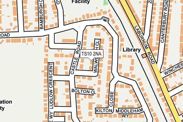 TS10 2NA map - OS OpenMap – Local (Ordnance Survey)