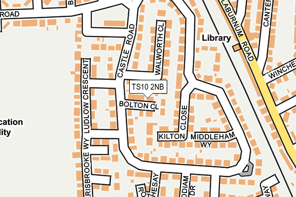 TS10 2NB map - OS OpenMap – Local (Ordnance Survey)