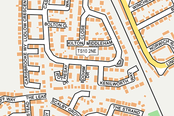 TS10 2NE map - OS OpenMap – Local (Ordnance Survey)