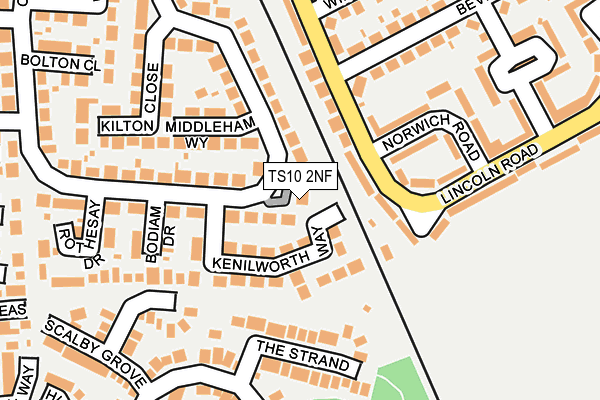 TS10 2NF map - OS OpenMap – Local (Ordnance Survey)