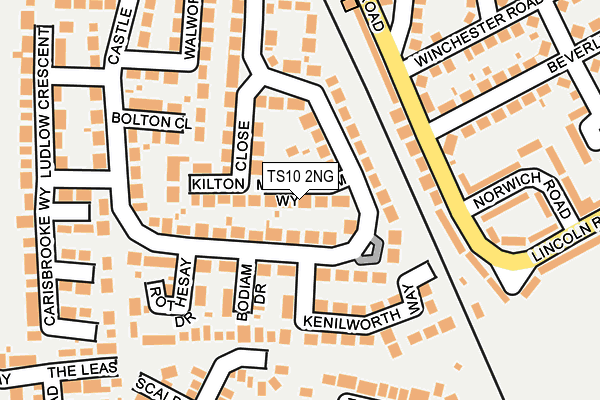 TS10 2NG map - OS OpenMap – Local (Ordnance Survey)