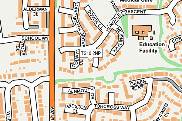 TS10 2NP map - OS OpenMap – Local (Ordnance Survey)