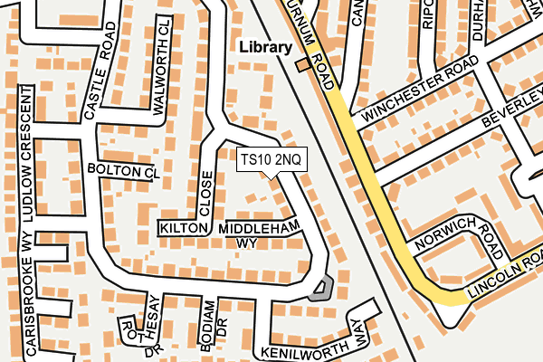 TS10 2NQ map - OS OpenMap – Local (Ordnance Survey)