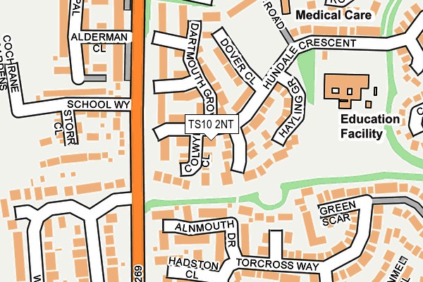 TS10 2NT map - OS OpenMap – Local (Ordnance Survey)