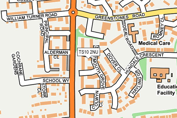 TS10 2NU map - OS OpenMap – Local (Ordnance Survey)