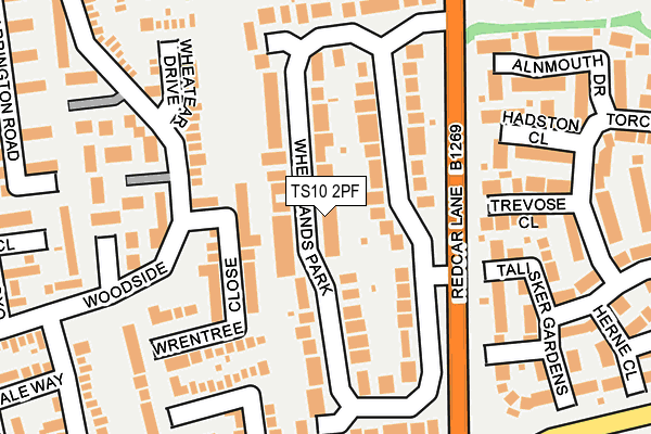 TS10 2PF map - OS OpenMap – Local (Ordnance Survey)