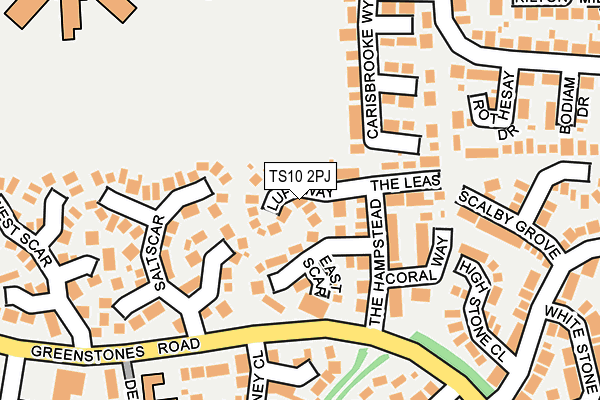 TS10 2PJ map - OS OpenMap – Local (Ordnance Survey)