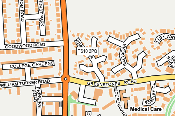 TS10 2PQ map - OS OpenMap – Local (Ordnance Survey)