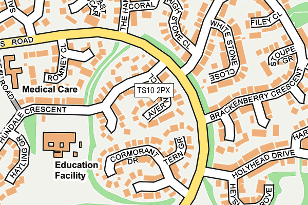 TS10 2PX map - OS OpenMap – Local (Ordnance Survey)