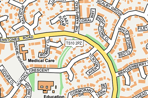 TS10 2PZ map - OS OpenMap – Local (Ordnance Survey)