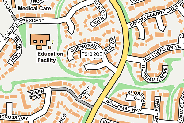 TS10 2QE map - OS OpenMap – Local (Ordnance Survey)