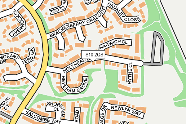 TS10 2QS map - OS OpenMap – Local (Ordnance Survey)