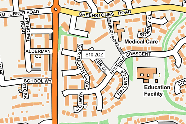 TS10 2QZ map - OS OpenMap – Local (Ordnance Survey)