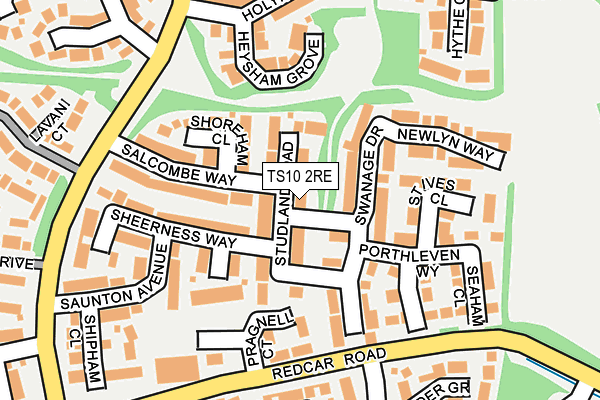 TS10 2RE map - OS OpenMap – Local (Ordnance Survey)
