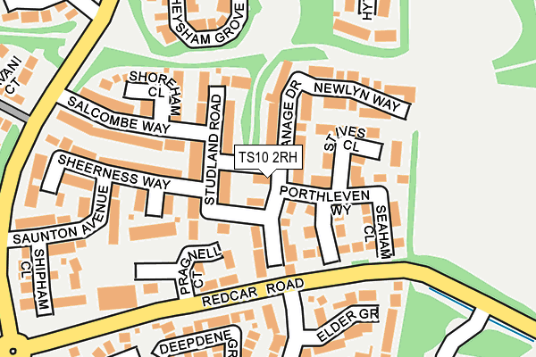 TS10 2RH map - OS OpenMap – Local (Ordnance Survey)