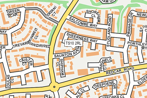 TS10 2RL map - OS OpenMap – Local (Ordnance Survey)