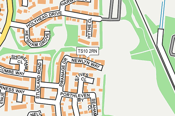 TS10 2RN map - OS OpenMap – Local (Ordnance Survey)