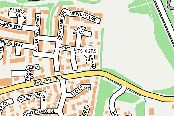 TS10 2RS map - OS OpenMap – Local (Ordnance Survey)