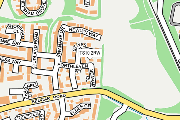 TS10 2RW map - OS OpenMap – Local (Ordnance Survey)