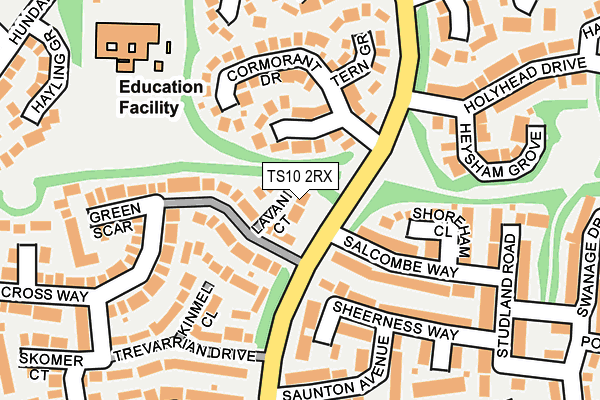 TS10 2RX map - OS OpenMap – Local (Ordnance Survey)