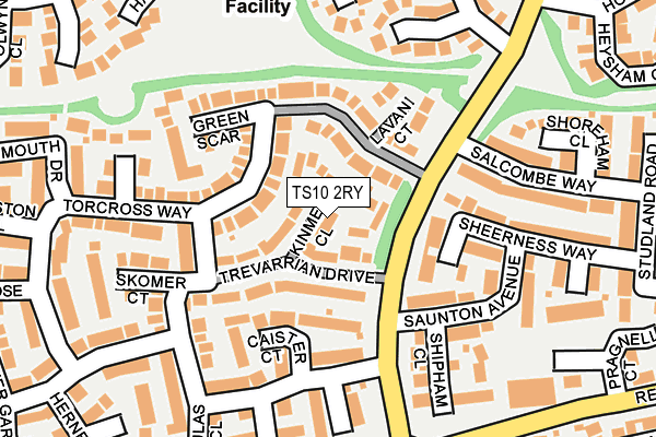 TS10 2RY map - OS OpenMap – Local (Ordnance Survey)