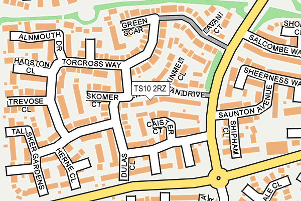 TS10 2RZ map - OS OpenMap – Local (Ordnance Survey)