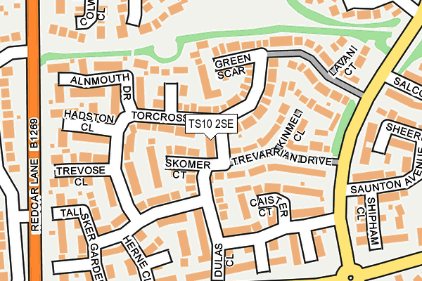 TS10 2SE map - OS OpenMap – Local (Ordnance Survey)