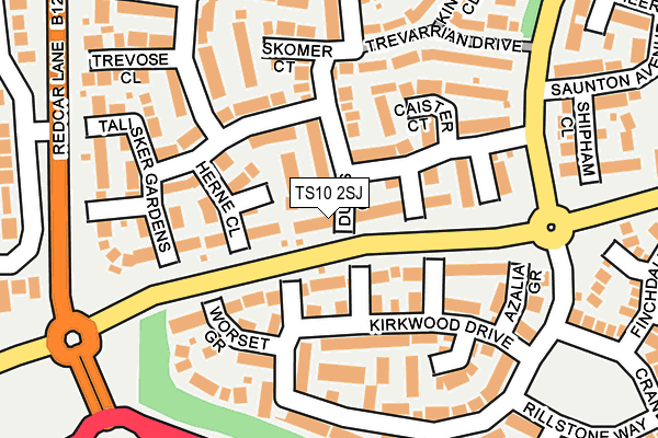 TS10 2SJ map - OS OpenMap – Local (Ordnance Survey)