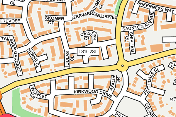 TS10 2SL map - OS OpenMap – Local (Ordnance Survey)