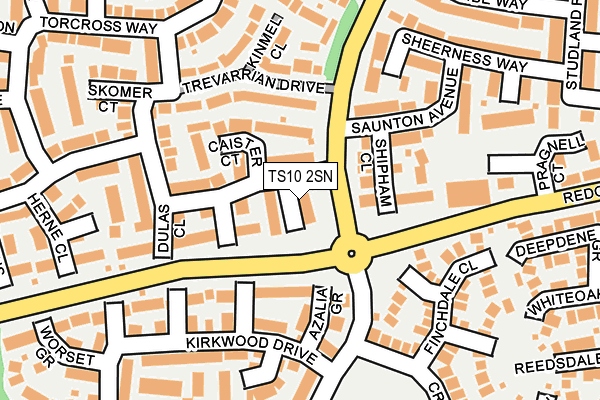 TS10 2SN map - OS OpenMap – Local (Ordnance Survey)