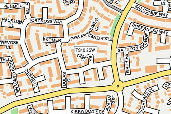 TS10 2SW map - OS OpenMap – Local (Ordnance Survey)