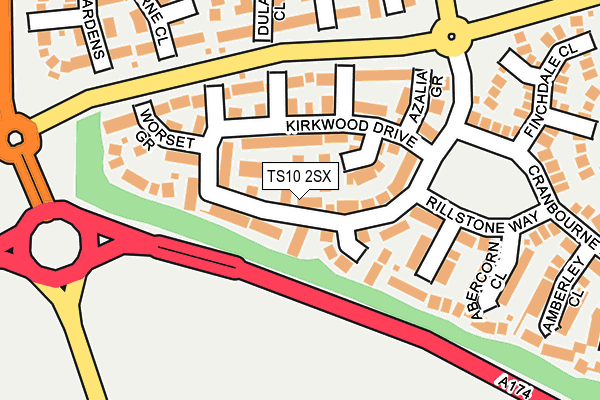 TS10 2SX map - OS OpenMap – Local (Ordnance Survey)