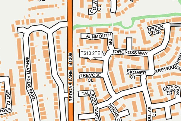 TS10 2TE map - OS OpenMap – Local (Ordnance Survey)