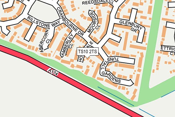 TS10 2TS map - OS OpenMap – Local (Ordnance Survey)