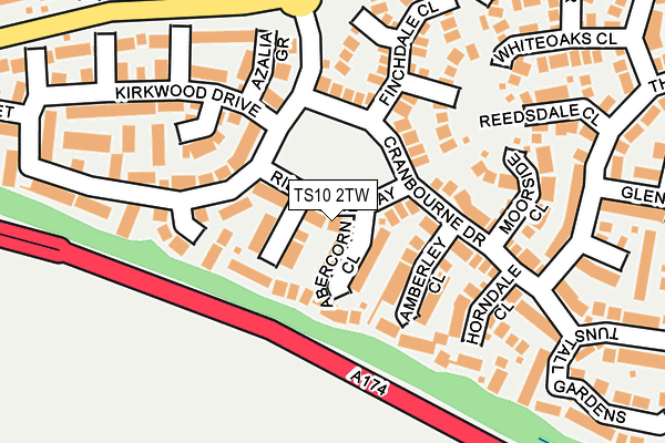 TS10 2TW map - OS OpenMap – Local (Ordnance Survey)